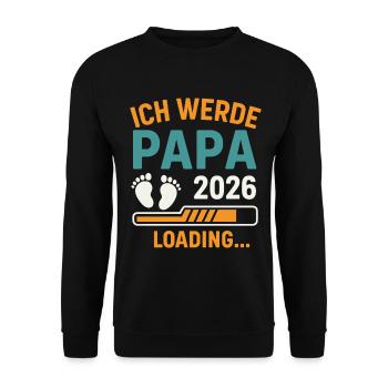 Father-to-be I WILL BE A DAD 2026 Funny - Unisex Sweatshirt - black - Front - Alina (178cm) & Michal (187cm)