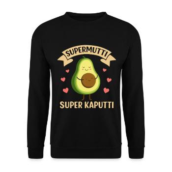 Grossesse SUPER MAMAN SUPER CASSÉ Drôle - Sweat-shirt Unisexe - noir - Devant - Alina (178cm) & Michal (187cm)