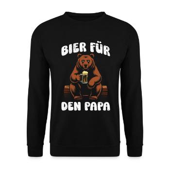 Beer drinkers BEER FOR DAD Fathers Funny - Unisex Sweatshirt - black - Front - Alina (178cm) & Michal (187cm)