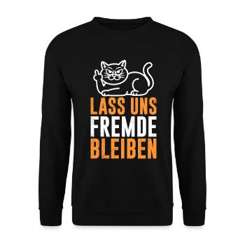Mallorca LET'S STAY STRANGERS Fun - Unisex Sweatshirt - black - Front - Alina (178cm) & Michal (187cm)
