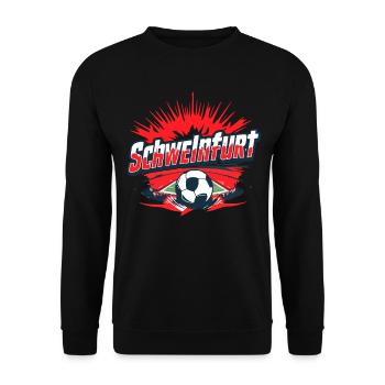 Schweinfurt Football Merchandise - Unisex Sweatshirt - black - Front - Alina (178cm) & Michal (187cm)