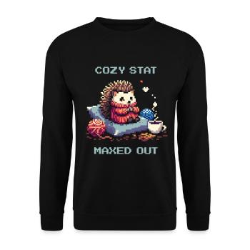 Comfort stat fully charged - Unisex Sweatshirt - black - Front - Alina (178cm) & Michal (187cm)