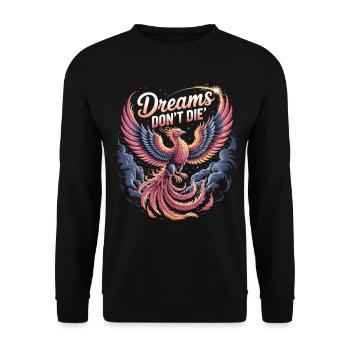 Mythical phoenix with motif - Unisex Sweatshirt - black - Front - Alina (178cm) & Michal (187cm)