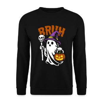 Ghost Broth, Halloween Party Costume - Pumpkin - Unisex Sweatshirt - black - Front - Alina (178cm) & Michal (187cm)