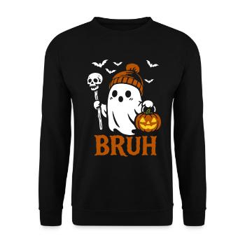 Ghost Broth, Halloween Party Costume - Pumpkin - Unisex Sweatshirt - black - Front - Alina (178cm) & Michal (187cm)