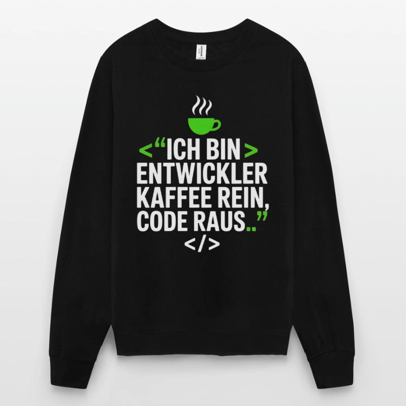 Developer Coffee Programming Saying Unisex Sweatshirt