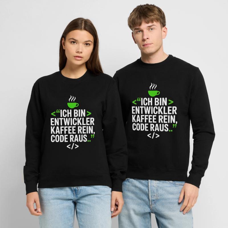 Developer Coffee Programming Saying Unisex Sweatshirt