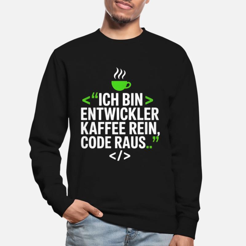 Developer Coffee Programming Saying Unisex Sweatshirt