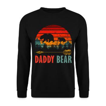 Daddy Bear Wild Forest Sunset Design - Unisex Sweatshirt - black - Front - Alina (178cm) & Michal (187cm)