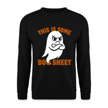Halloween Ghost - This is some Boo Sheet - Unisex Sweatshirt - black - Front - Alina (178cm) & Michal (187cm)