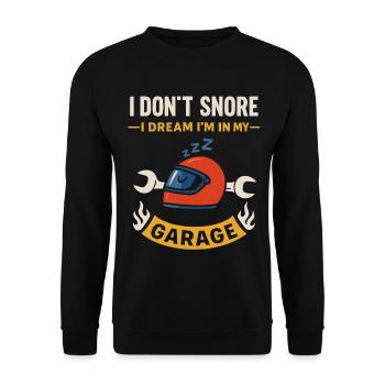 I Snore Not Funny Craftsman Saying - Unisex Sweatshirt - black - Front - Alina (178cm) & Michal (187cm)