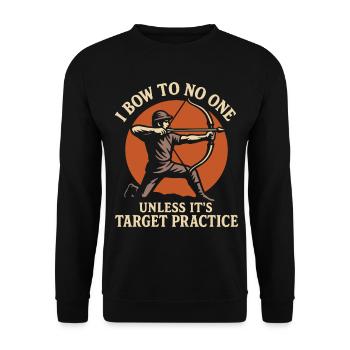 Je ne m’incline devant personne drôle - Sweat-shirt Unisexe - noir - Devant - Alina (178cm) & Michal (187cm)