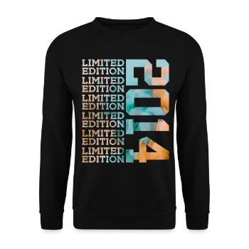 LIMITED EDITION 2014 12 JAHRE 12. GEBURTSTAG - Unisex Pullover - Schwarz - Vorne - Alina (178cm) & Michal (187cm)