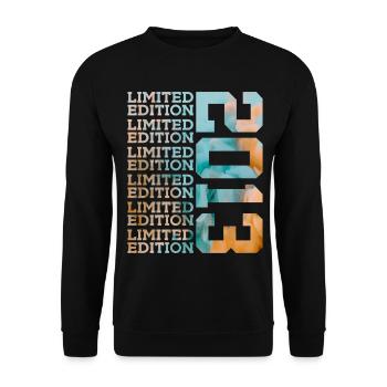LIMITED EDITION 2013 13 JAHRE 13. GEBURTSTAG - Unisex Pullover - Schwarz - Vorne - Alina (178cm) & Michal (187cm)