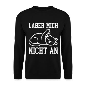 Mallorca LABER MICH NICHT AN Anti Flirt Lustiges - Unisex Sweatshirt - black - Front - Alina (178cm) & Michal (187cm)