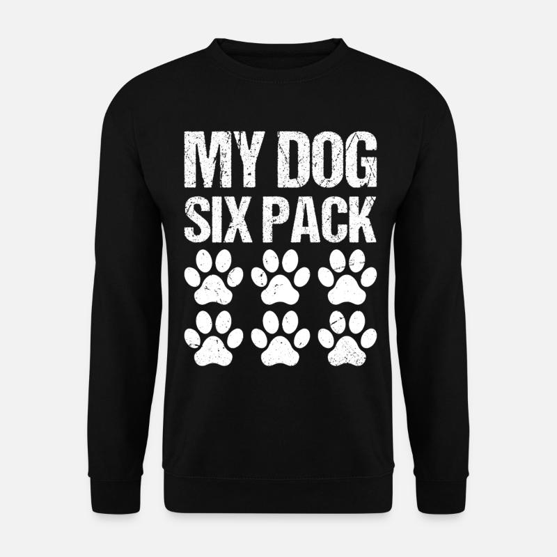 my dog six pack - Unisex Pullover - Schwarz