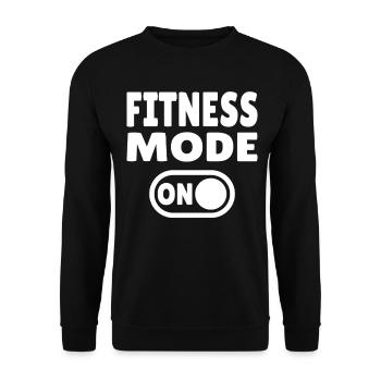 Fitness Mode On for athletes - Unisex Sweatshirt - black - Front - Alina (178cm) & Michal (187cm)