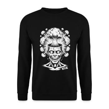 Kreative Explosion und Comic Illustration - Unisex Pullover - Schwarz - Vorne - Alina (178cm) & Michal (187cm)