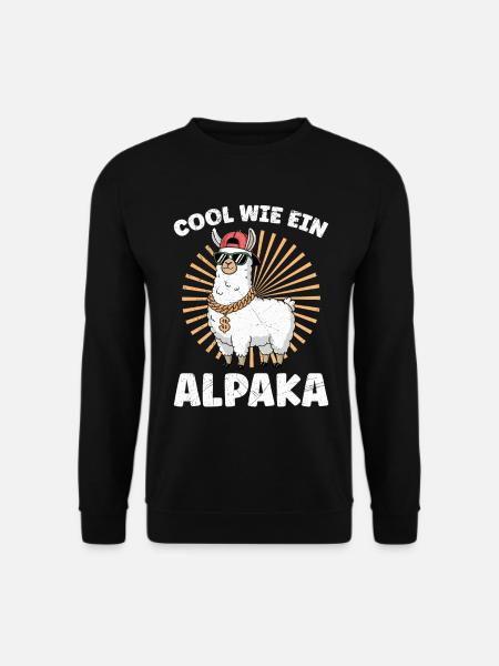 Alpaka Fan COOL WIE EIN ALPAKA Lama Lustig - Unisex Pullover - Schwarz