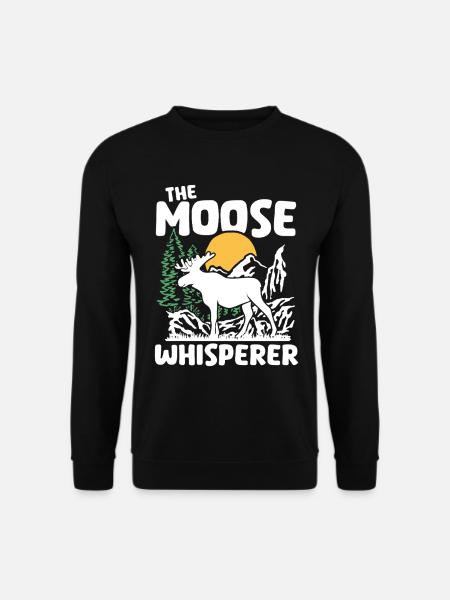 Moose Nature Silhouette Design - Unisex Sweatshirt - black
