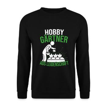 Gärtnerin Hobbygärtner Aus Leidenschaft - Unisex Pullover - Schwarz - Vorne - Alina (178cm) & Michal (187cm)