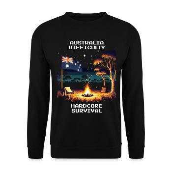 Australia: Hardcore Survival | Outback - Unisex Sweatshirt - black - Front - Alina (178cm) & Michal (187cm)