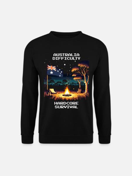 Australien: Hardcore-Survival | Outback - Unisex Pullover - Schwarz