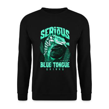 Serious About Blue Tongue Skinks Reptile Keeper - Unisex Sweatshirt - black - Front - Alina (178cm) & Michal (187cm)