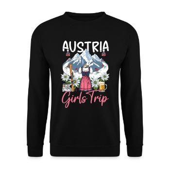 Austria Girls Trip - Unisex Pullover - Schwarz - Vorne - Alina (178cm) & Michal (187cm)