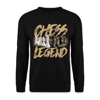 Chess - Unisex Sweatshirt - black - Front - Alina (178cm) & Michal (187cm)