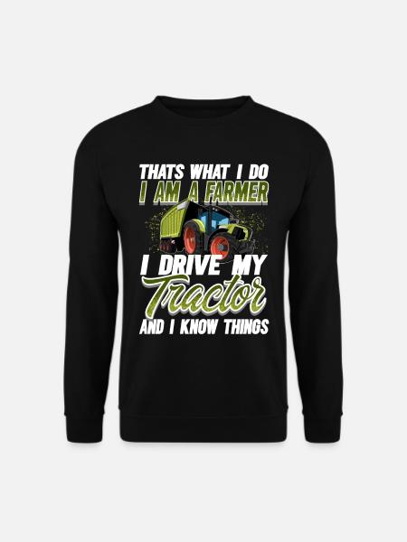 Traktor Landwirt - Unisex Pullover - Schwarz