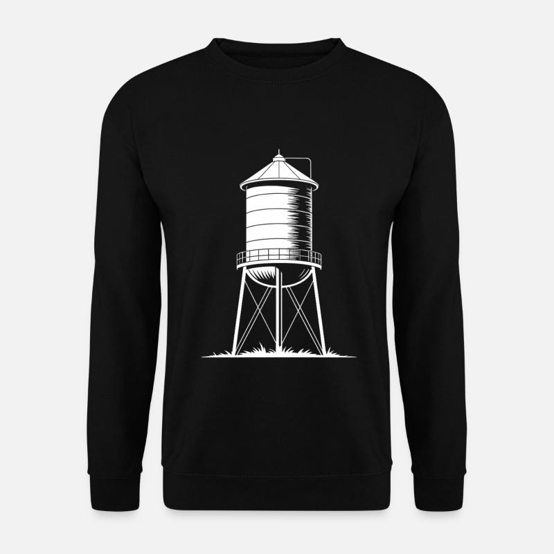 Water Tower Tank Elevated Potable - Unisex Sweatshirt - black