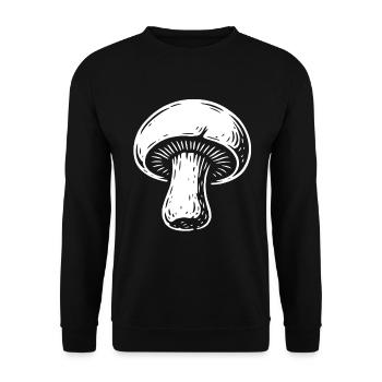 Champignon Pilzsammler - Pilze - Spruch - Unisex Pullover - Schwarz - Vorne - Alina (178cm) & Michal (187cm)
