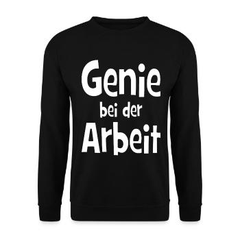 Genius at work - office - job - work - Unisex Sweatshirt - black - Front - Alina (178cm) & Michal (187cm)