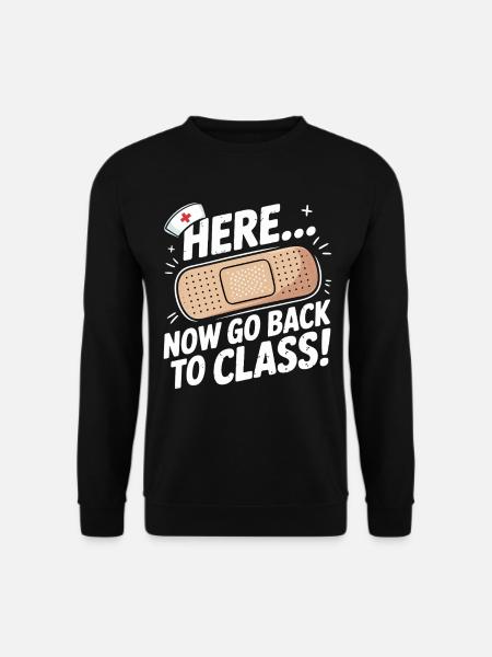 Humorvolles Schulmützen Motiv für den Schulanfang - Unisex Pullover - Schwarz