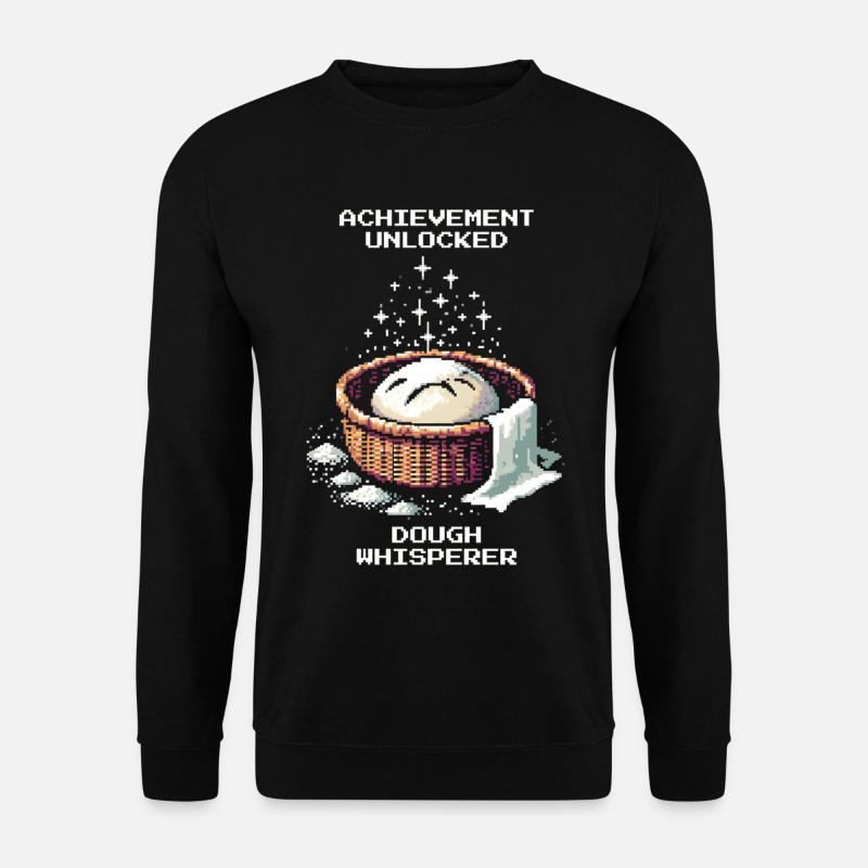 Succès débloqué : Dough Whisperer | Pain - Sweat-shirt Unisexe - noir