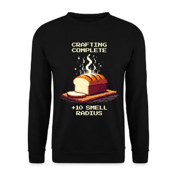 Crafting completed: +10 scent radius | Bread humor - Unisex Sweatshirt - black - Front - Alina (178cm) & Michal (187cm)