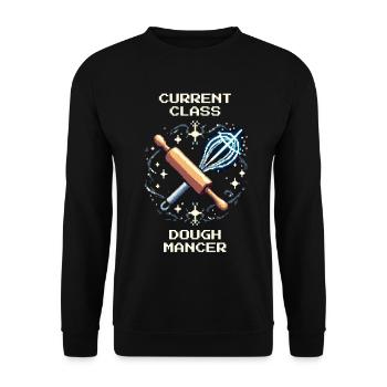 Classe : Doughmancer | Humour sur la fabrication du pain - Sweat-shirt Unisexe - noir - Devant - Alina (178cm) & Michal (187cm)