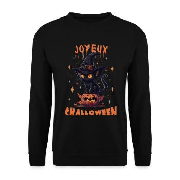Costume Halloween Simple Idée de Cadeau - Sweat-shirt Unisexe - noir - Devant - Alina (178cm) & Michal (187cm)