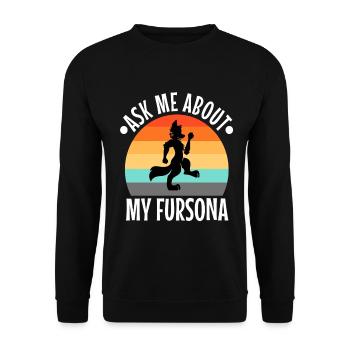 Posez-moi des questions sur mon Fursona - Sweat-shirt Unisexe - noir - Devant - Alina (178cm) & Michal (187cm)