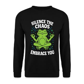 Faites taire le chaos qui vous entoure - Sweat-shirt Unisexe - noir - Devant - Alina (178cm) & Michal (187cm)
