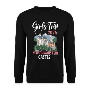 Girls Trip 2026 Neuschwanstein Castle - Unisex Sweatshirt - black - Front - Alina (178cm) & Michal (187cm)