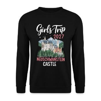 Girls Trip 2027 Neuschwanstein Castle - Unisex Sweatshirt - black - Front - Alina (178cm) & Michal (187cm)