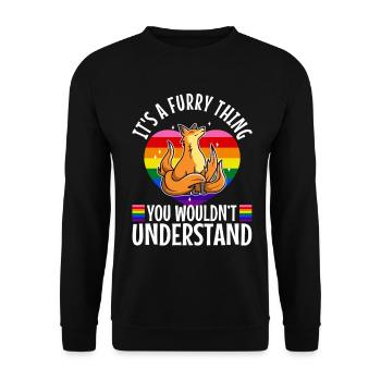 C’est une chose poilue que vous ne comprendriez pas - Sweat-shirt Unisexe - noir - Devant - Alina (178cm) & Michal (187cm)