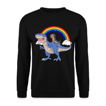 Dachshund - Unisex Sweatshirt - black - Front - Alina (178cm) & Michal (187cm)
