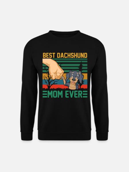 Beste Dackelmutter aller Zeiten - Unisex Pullover - Schwarz