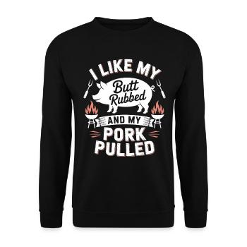 Grill Grilling Griller Funny Saying - Unisex Sweatshirt - black - Front - Alina (178cm) & Michal (187cm)