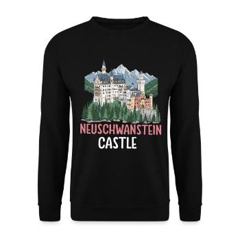 Neuschwanstein Castle - Unisex Pullover - Schwarz - Vorne - Alina (178cm) & Michal (187cm)