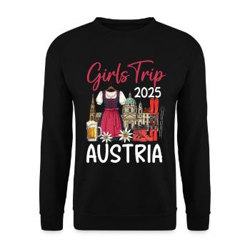 Voyage entre filles 2025 en Autriche - Sweat-shirt Unisexe - noir - Devant - Alina (178cm) & Michal (187cm)