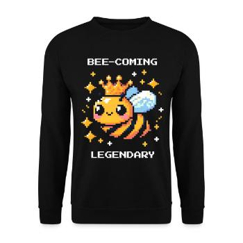 Buzzing to the legend | Bees &amp; Beekeepers - Unisex Sweatshirt - black - Front - Alina (178cm) & Michal (187cm)